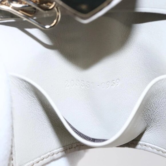 GUCCI Guccissima GG Canvas Key Case Leather White Auth - Picture 10 of 16
